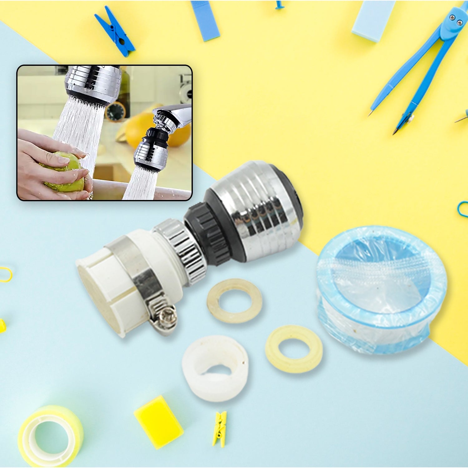 0553 360 Degree Rotatable Faucet Tap Aerator, Water Saving Shower Attachment, Faucet Booster Kitchen Bathroom Filter, Stainless Steel Tap Water Splash Proof Head Nozzle Sprayer,for Kitchen Bathroom Faucet 0553 360 Degree Rotatable Faucet Tap Aerator, Water Saving Shower Attachment, Faucet Booster Kitchen Bathroom Filter, Stainless Steel Tap Water Splash Proof Head Nozzle Sprayer,for Kitchen Bathroom Faucet